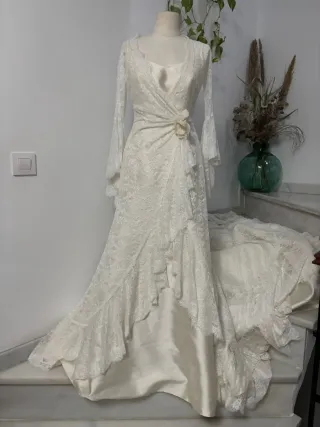 Vestido Novia Pronovias Blanco Encaje