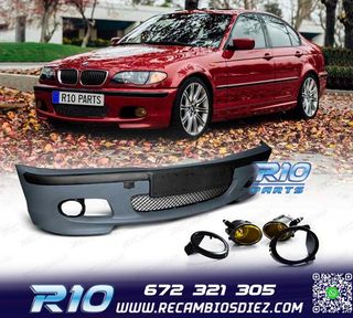PARAGOLPES DELANTERO BMW E46 99-05 LOOK M + NIEBLAS AMARILLO