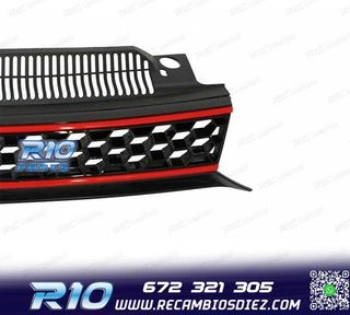 PARRILLA VOLKSWAGEN VW GOLF 6 08-12 NEGRO MOLDURA ROJA GTI