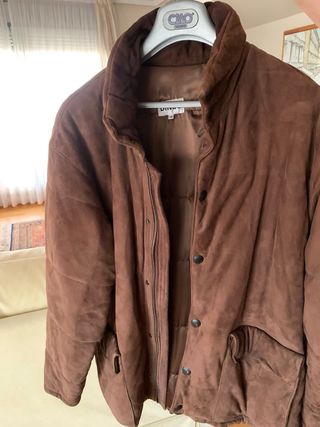 Gabán de ante hombre, marca DINOU
