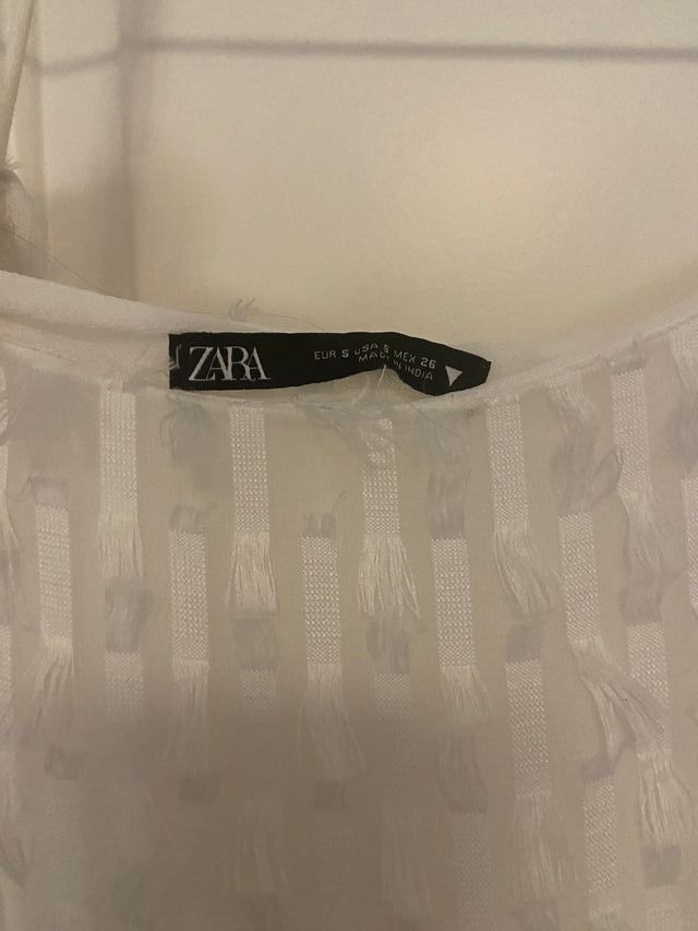 Vestido largo Zara blanco