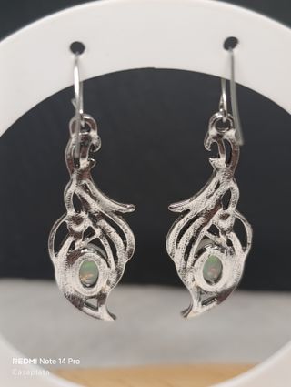 Pendientes Vintage largos piedra lunar 257