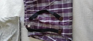 Pijama Massimo Dutti Morado y Gris