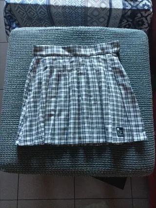 Falda Plisada Cuadros Bershka