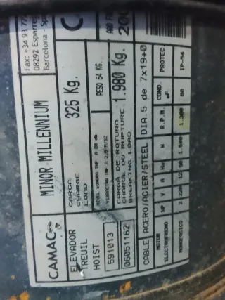 Grúa con trípode CAMAG