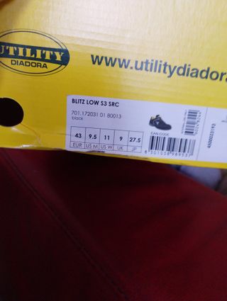 Scarpe Antinfortunistiche Diadora Nere/Gialle