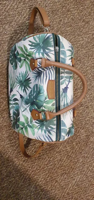 Bolso estampado hojas tropicales