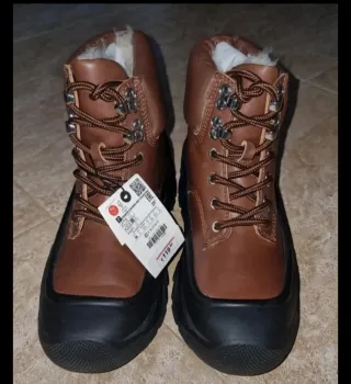 Botas Zara Piel Marrón Talla 36