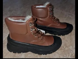 Botas Zara Piel Marrón Talla 36
