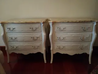 Mesitas de noche mármol (2 unidades)