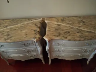 Mesitas de noche mármol (2 unidades)