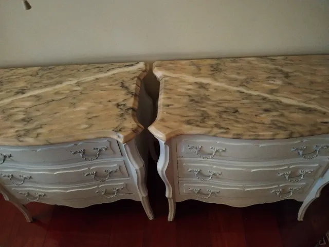 Mesitas de noche mármol (2 unidades)