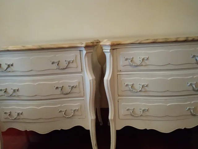 Mesitas de noche mármol (2 unidades)