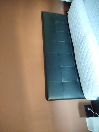 Cabecero de cama de piel