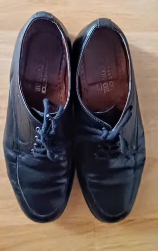 Zapatos de Piel Hombre Negros