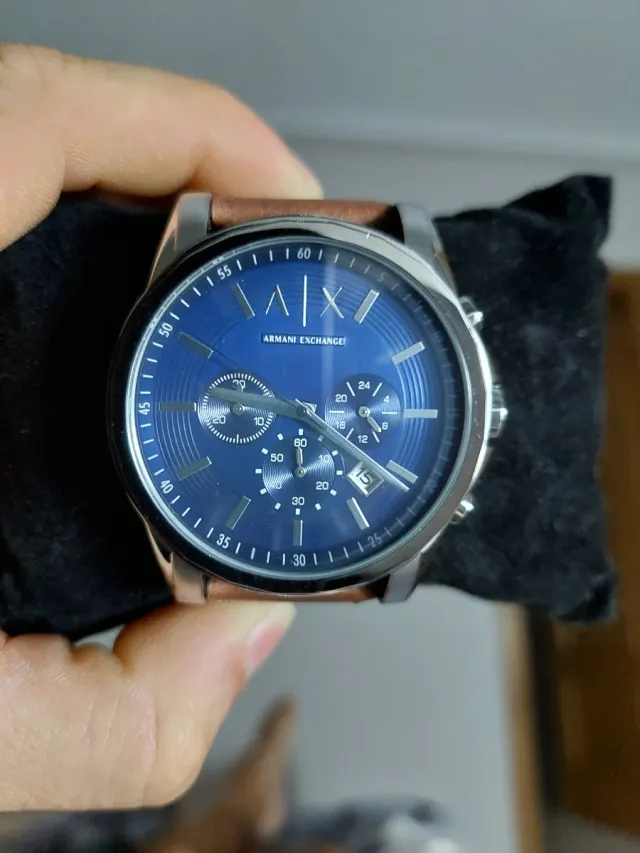 Reloj Armani Exchange Azul Correa Marrón