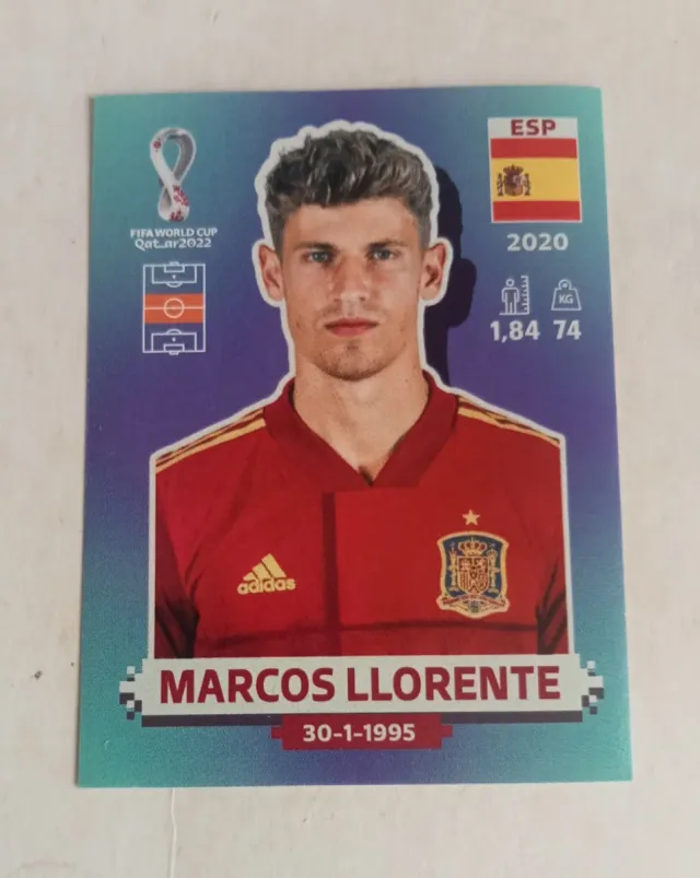 Cromo Panini Mundial Qatar 2022 - Marcos Llorente