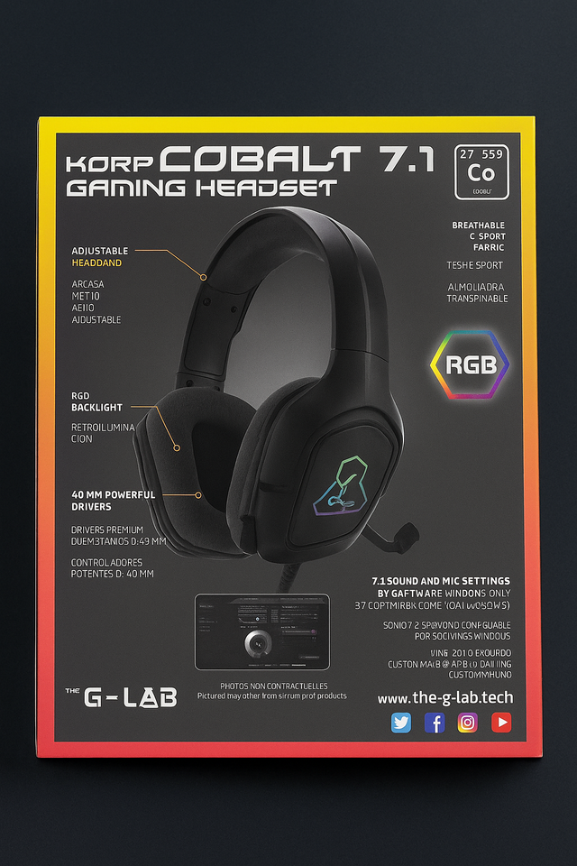 Auriculares Gaming G-LAB Korp Cobalt 7.1