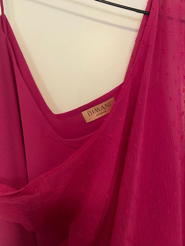 Vestido Bimani fucsia con Forro