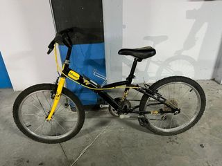 Bicicleta Negra y Amarilla Infantil