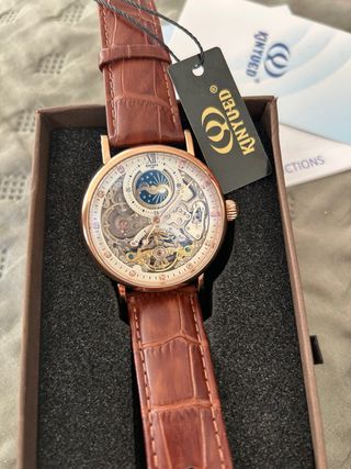 Reloj Kinyued Hombre Marrón/Dorado