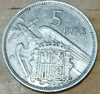 Moneda 5 Pesetas Francisco Franco 1957.
E 71