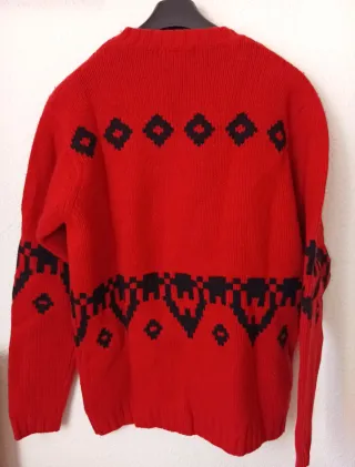 Jersey Lana Cortefiel Rojo Talla L