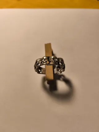 Anillo Calaveras Plata Talla Grande 25 mm