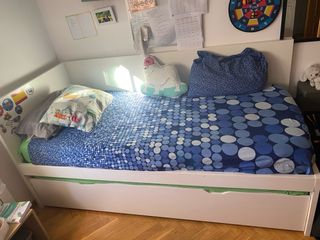 Cama nido Ikea blanca con doble cama