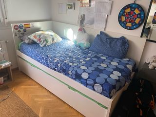 Cama nido Ikea blanca con doble cama