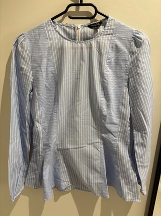 Blusa Massimo Dutti Rayas Azul y Blanco