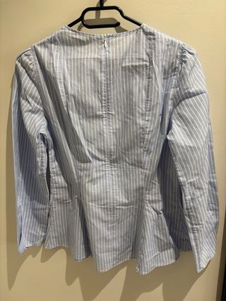 Blusa Massimo Dutti Rayas Azul y Blanco