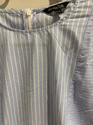 Blusa Massimo Dutti Rayas Azul y Blanco