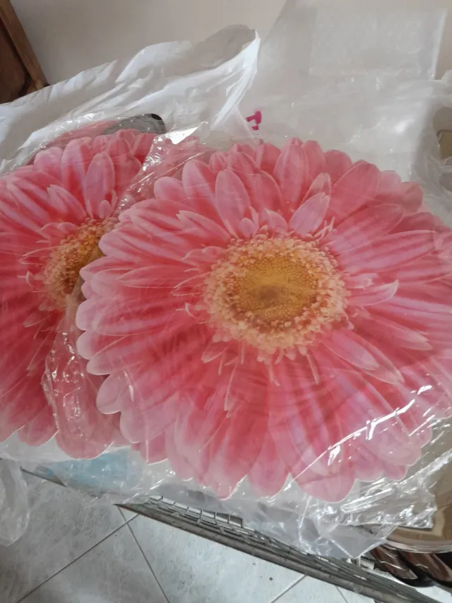 Tovagliette plastica fiore rosa