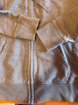 Felpa Benetton con cappuccio e zip azzurro