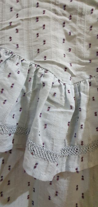 Blusa Zara azul con volantes talla S