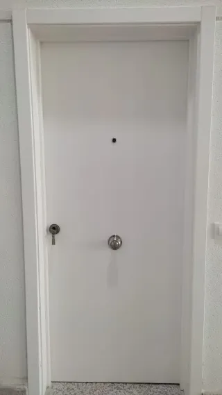 Puerta acorazada interior blanca