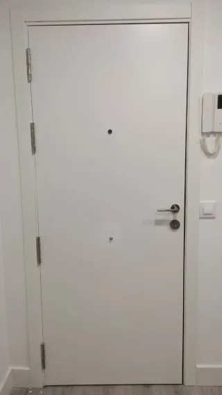 Puerta acorazada interior blanca
