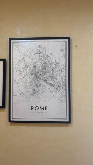 Lámina plano Roma Capital de Italia con marco