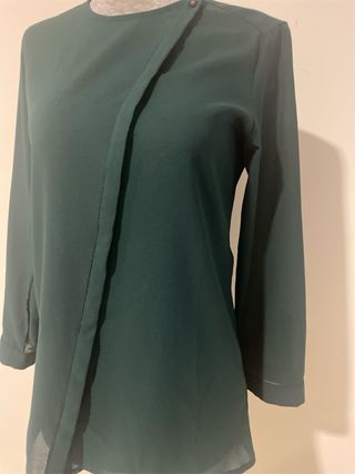 Camisa Esprit verde talla XS