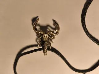 Colgante Escorpión Plata con Cuero