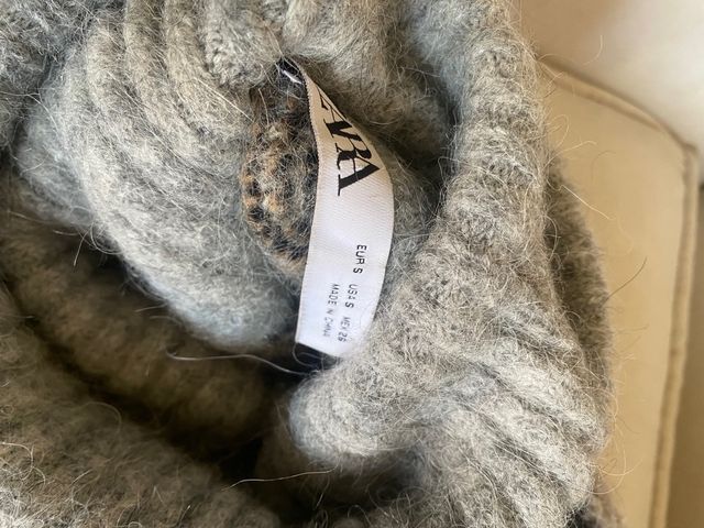 Suéter Zara Lana Alpaca Cuello Alto