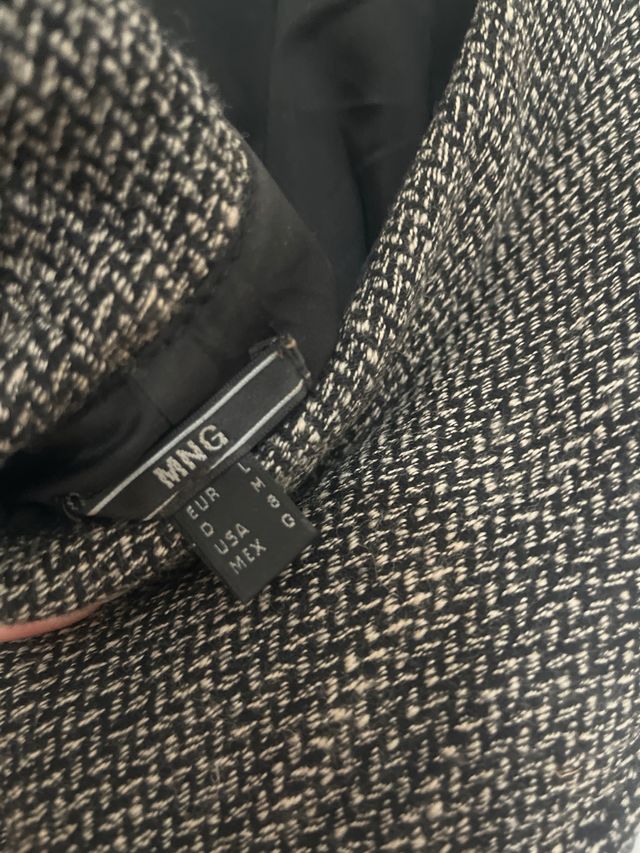 Vestido tweed gris y negro