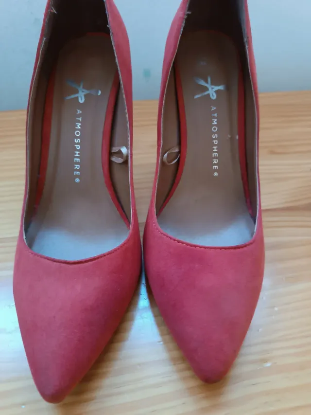 Zapatos tacón ante rojo T37 Atmosphere