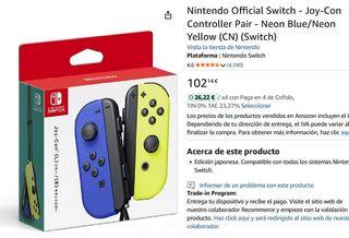 NUOVO DI ZECCA per Joy-Con Nintendo Switch Blu/Yellow