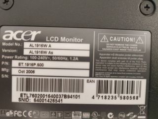 Monitores Acer Plata y Negro