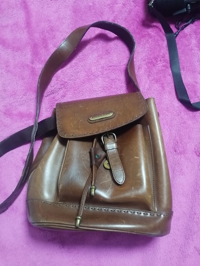 Tracolla Davis & Sons marrone