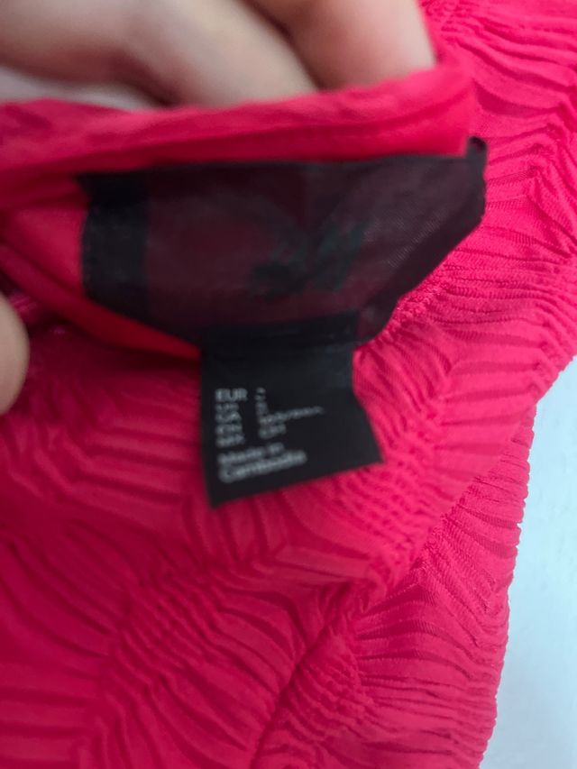 Vestido rosa manga larga