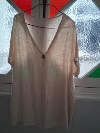 Blusón beige talla única