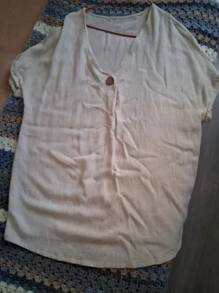 Blusón beige talla única